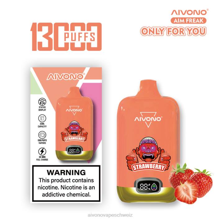 Aivono AIM FREAK 13000 Erdbeere - 0640243 Aivono Schweiz