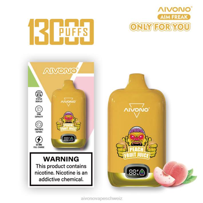 Aivono AIM FREAK 13000 Pfirsichfruchtsaft - 0640245 Aivono Vape Schweiz