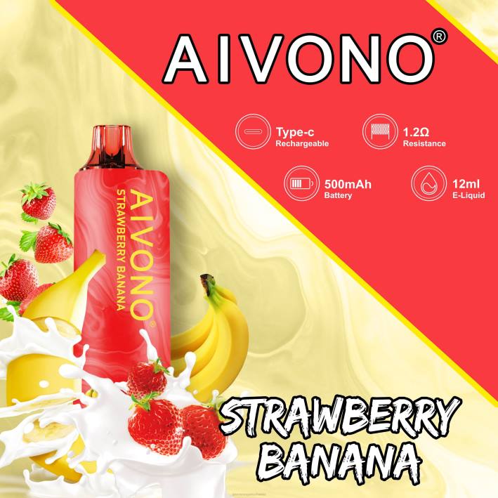 Aivono AIM GUN 7000 Erdbeerbanane - 0640107 Aivono Vape Schweiz