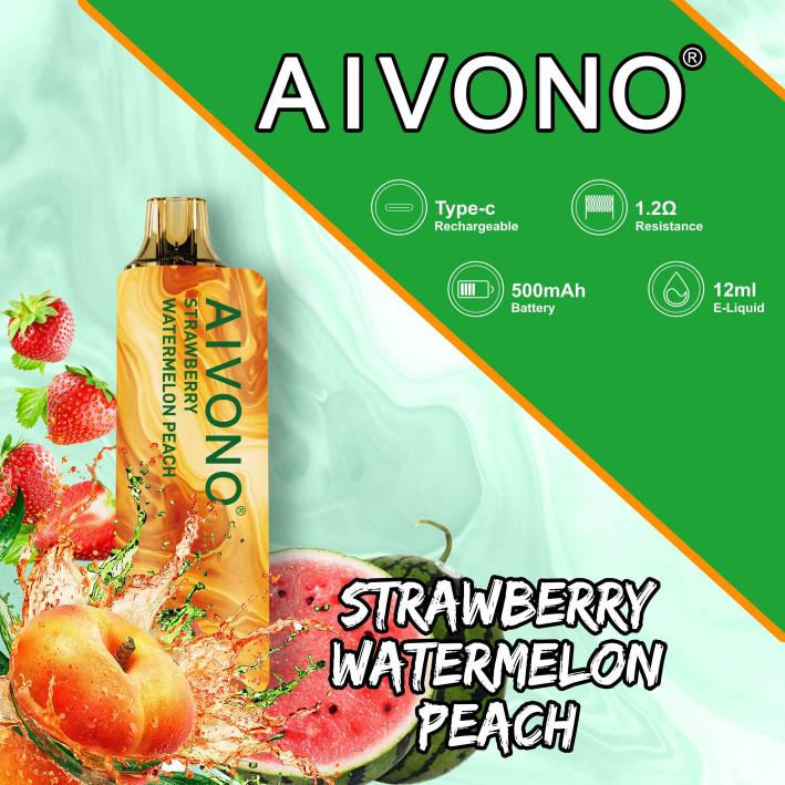 Aivono AIM GUN 7000 Erdbeere Wassermelone Pfirsich - 0640108 Aivono Schweiz