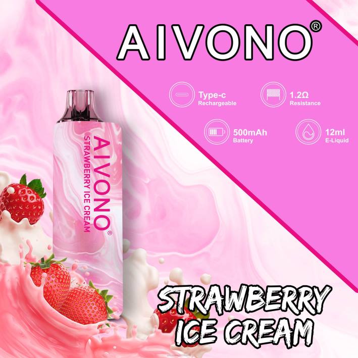 Aivono AIM GUN 7000 Erdbeereis - 0640105 Aivono Schweiz