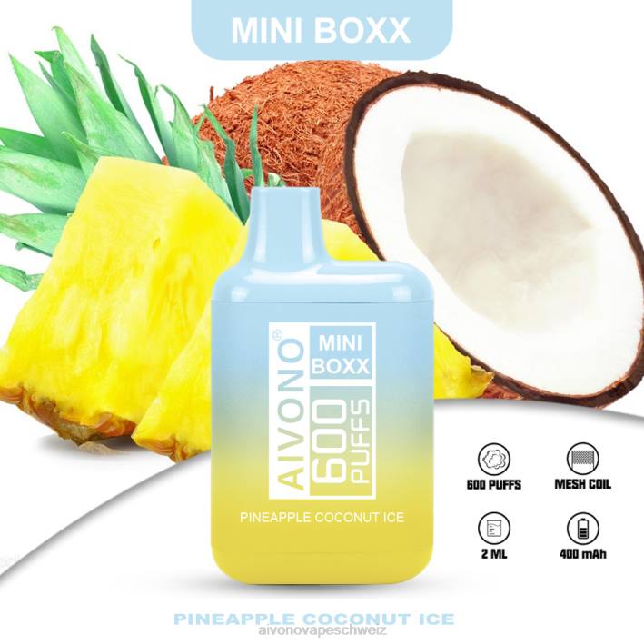 Aivono AIM MINI BOXX 600 Ananas-Kokos-Eis - 0640238 Aivono Vape