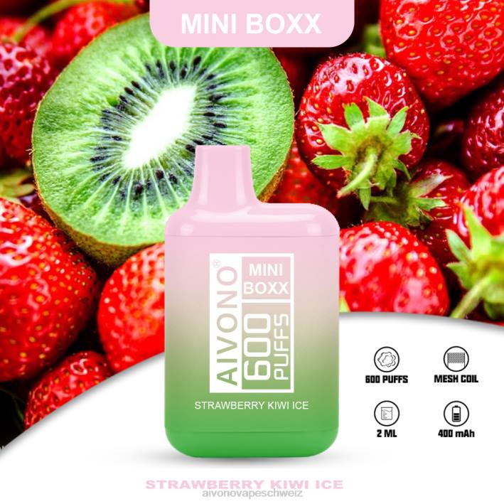 Aivono AIM MINI BOXX 600 Erdbeer-Kiwi-Eis - 0640234 Aivono Schweiz