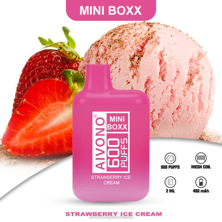 Aivono AIM MINI BOXX 600 Erdbeereis - 0640232 Aivono Vape