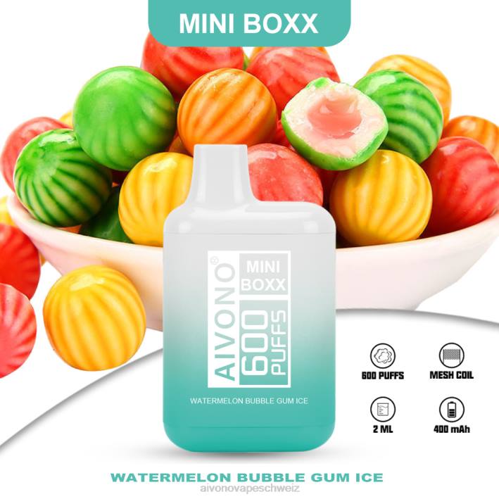 Aivono AIM MINI BOXX 600 Wassermelonen-Kaugummieis - 0640235 Aivono Vape