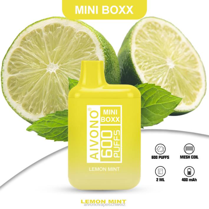 Aivono AIM MINI BOXX 600 Zitronenminze - 0640233 Aivono Vape Schweiz