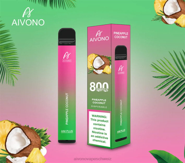 Aivono AIM PLUS 800 Ananas-Kokosnuss - 0640200 Aivono Vape Schweiz