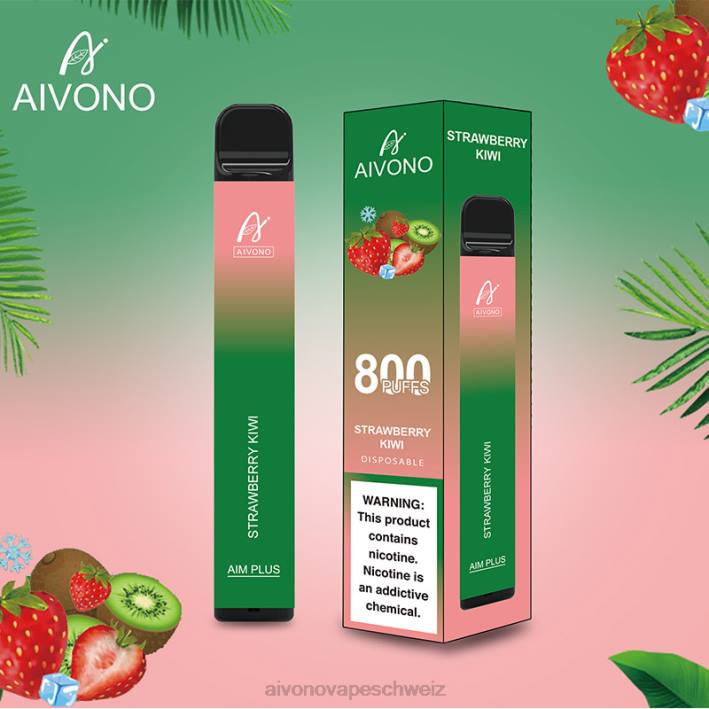 Aivono AIM PLUS 800 Erdbeer-Kiwi - 0640194 Aivono Vape Schweiz
