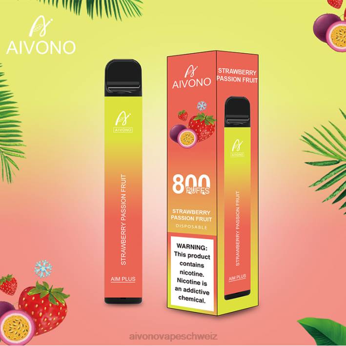 Aivono AIM PLUS 800 Erdbeer-Passionsfrucht - 0640195 Aivono Schweiz