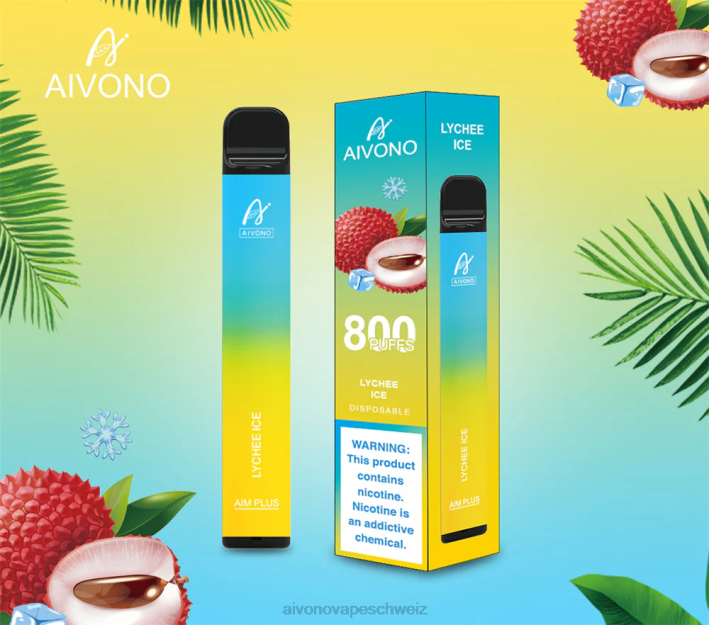 Aivono AIM PLUS 800 Litschi-Eis - 0640182 Aivono Vape Schweiz