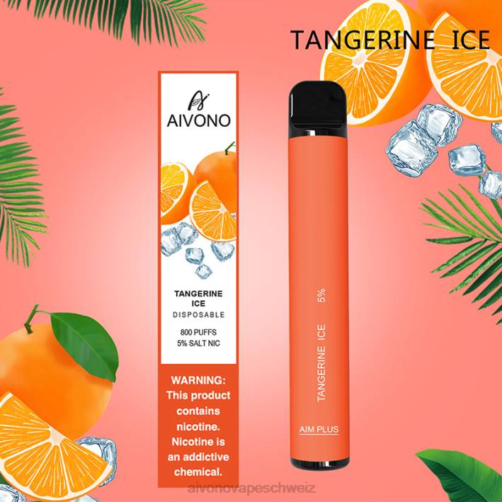 Aivono AIM PLUS 800 Mandarineneis - 0640197 Aivono Vape Schweiz