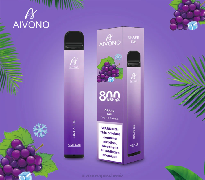 Aivono AIM PLUS 800 Traubeneis - 0640179 Aivono Vape Schweiz