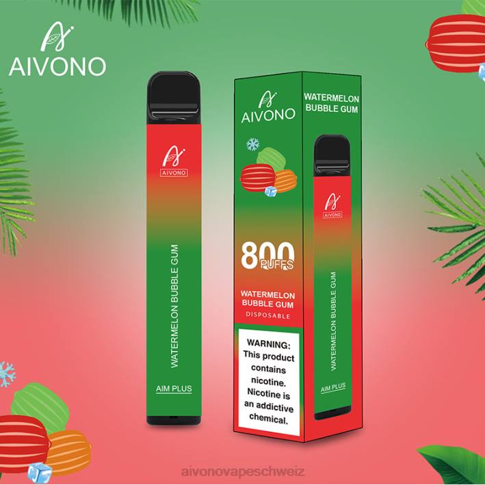 Aivono AIM PLUS 800 Wassermelonen-Kaugummi - 0640198 Aivono Schweiz