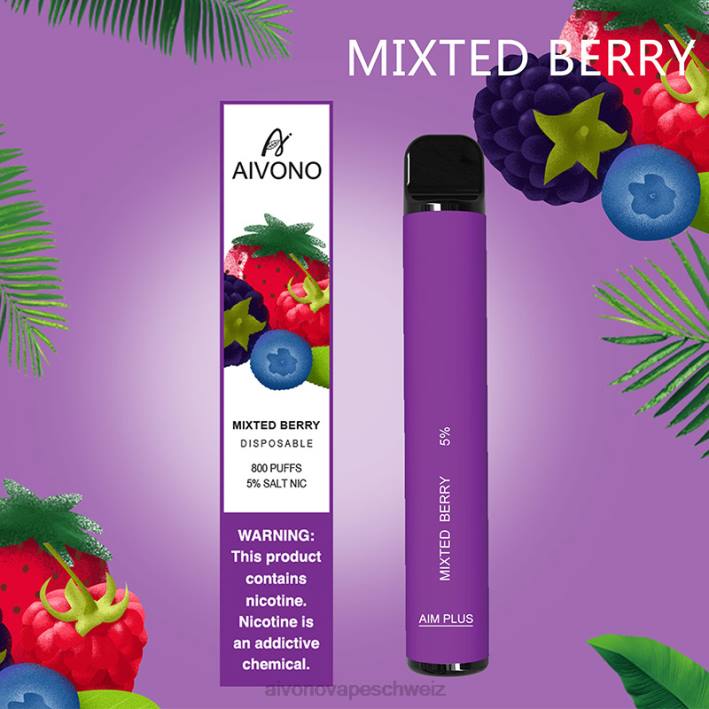 Aivono AIM PLUS 800 gemischte Beere - 0640188 Aivono Vape Schweiz