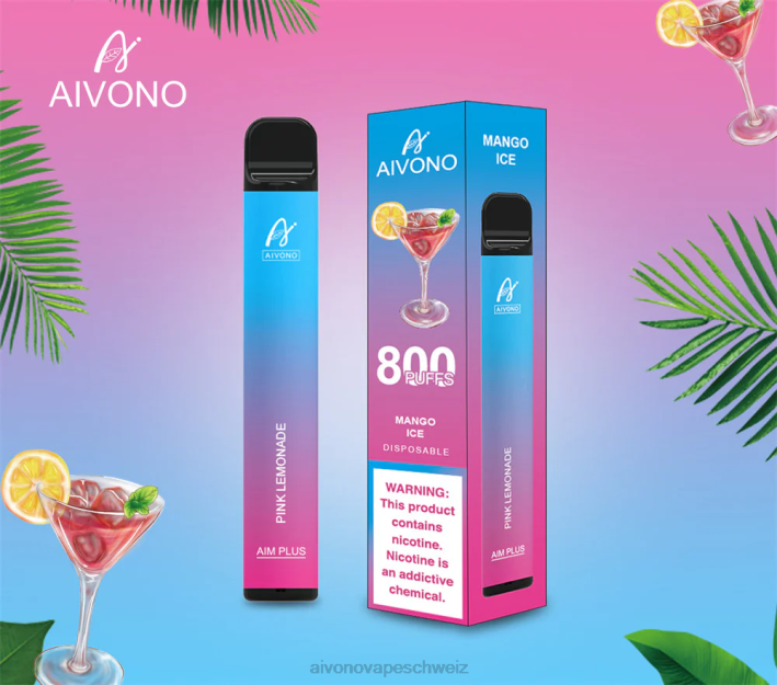 Aivono AIM PLUS 800 rosa Limonade - 0640191 Aivono Vape Schweiz