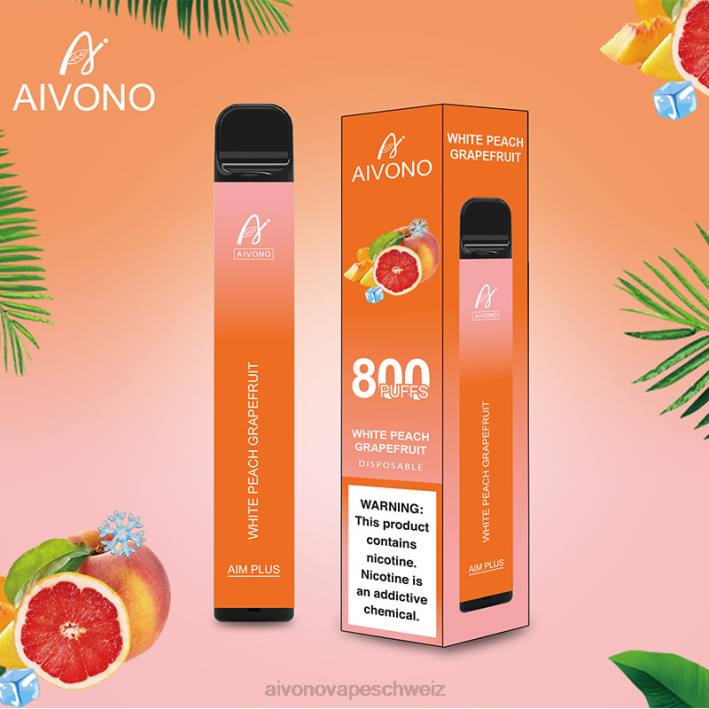Aivono AIM PLUS 800 weiße Pfirsich-Grapefruit - 0640199 Aivono Vape