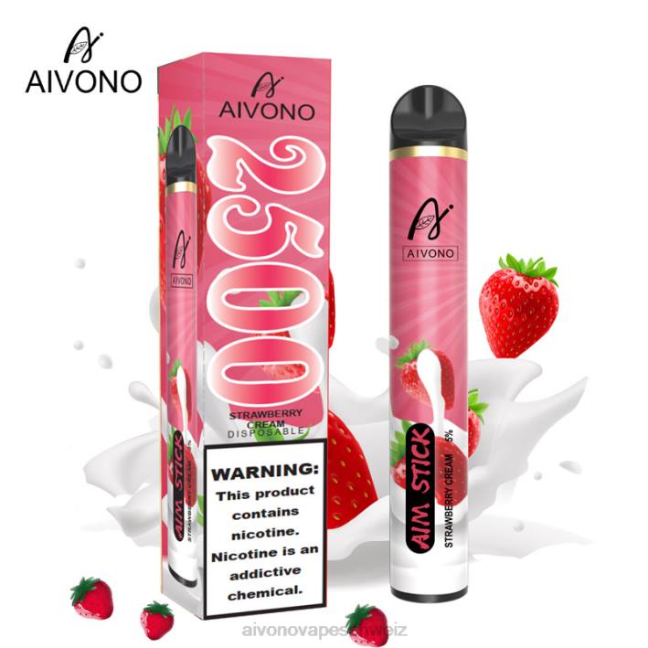 Aivono AIM STICK 2500 Erdbeercreme - 0640155 Aivono Vape Schweiz