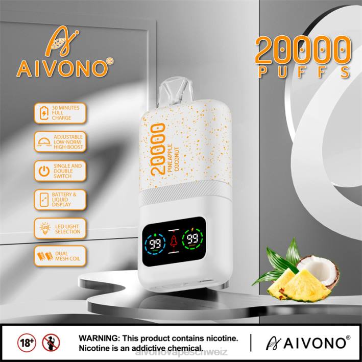 Aivono AIM magic 20000 Ananas-Kokos-Eis - 064076 Aivono Vape