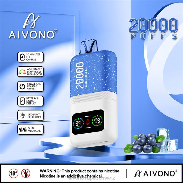 Aivono AIM magic 20000 Blaubeereis - 064073 Aivono Vape