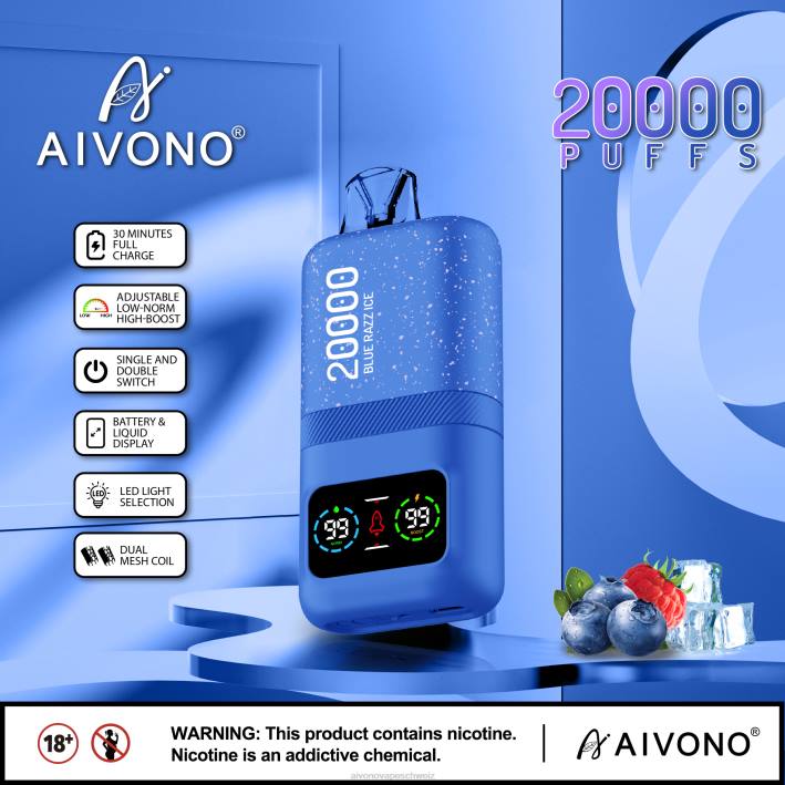 Aivono AIM magic 20000 blaues Razz-Eis - 064079 Aivono Vape