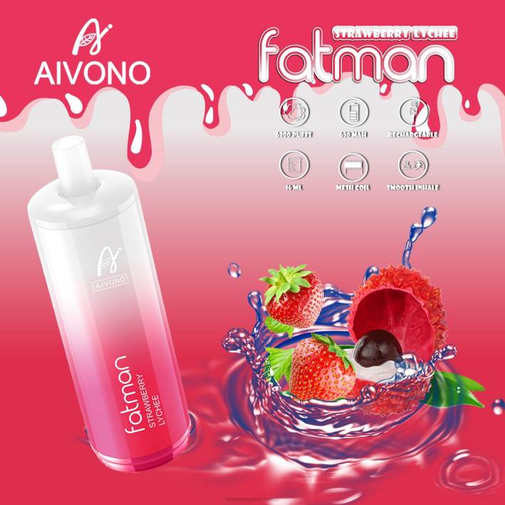 Aivono FATMAN 6800 Erdbeer-Litschi - 064023 Aivono Vape Schweiz