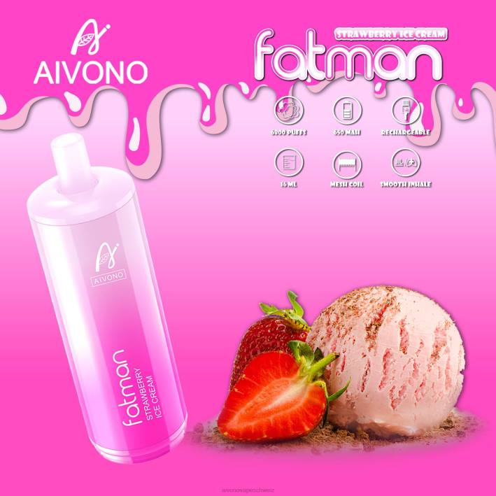 Aivono FATMAN 6800 Erdbeereis - 064021 Aivono Schweiz