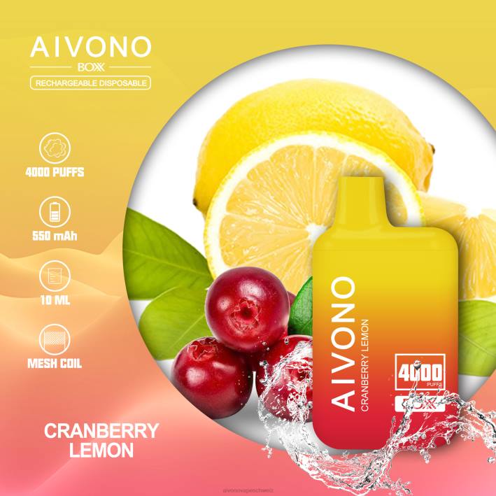 Aivono AIM BOXX 4000 Cranberry-Zitrone - 0640218 Aivono Vape Schweiz