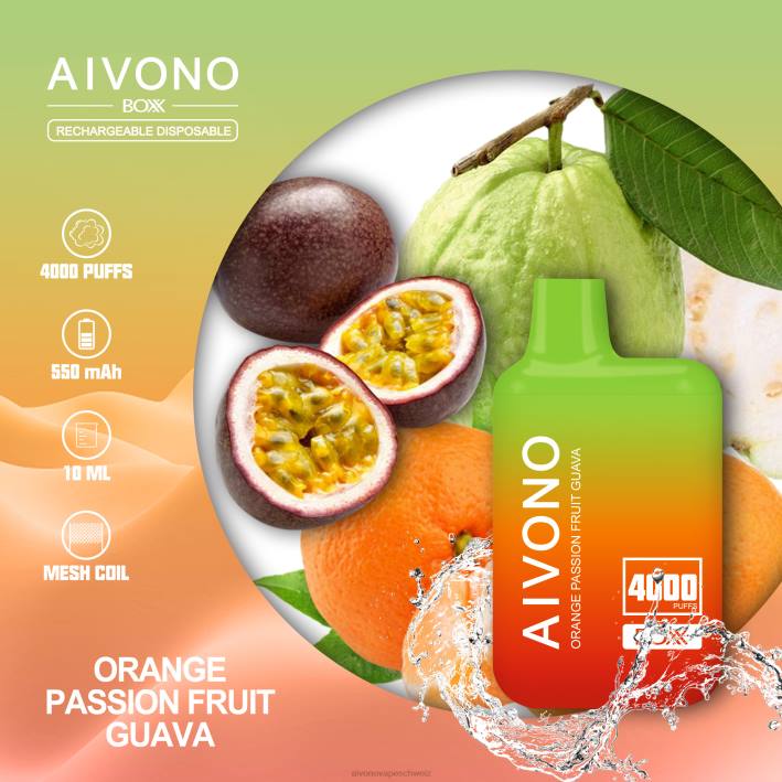 Aivono AIM BOXX 4000 Orangen-Passionsfrucht-Guave - 0640212 Aivono Vape Schweiz