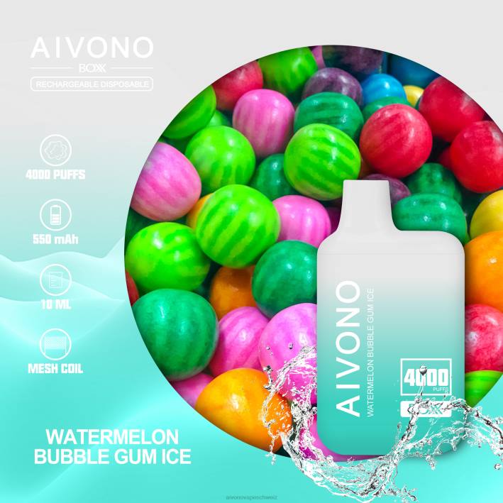 Aivono AIM BOXX 4000 Wassermelonen-Kaugummieis - 0640227 Aivono Vape Schweiz
