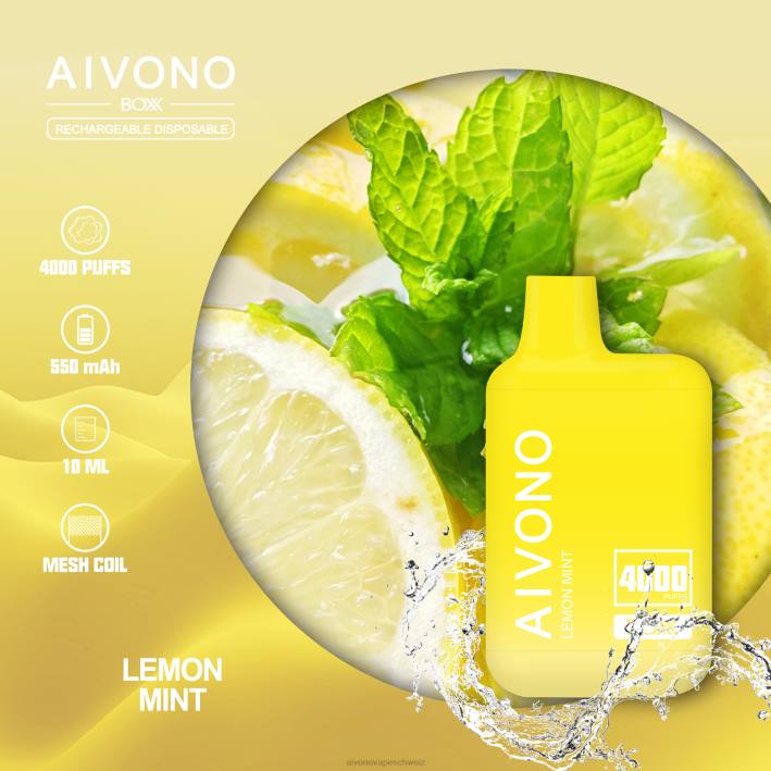 Aivono AIM BOXX 4000 Zitronenminze - 0640230 Aivono Vape Schweiz