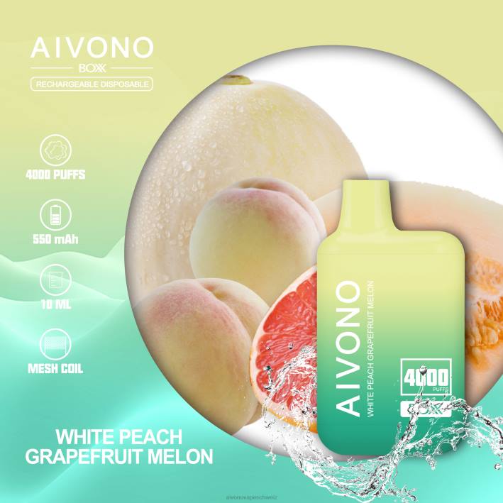 Aivono AIM BOXX 4000 weiße Pfirsich-Grapefruitmelone - 0640224 Aivono Vape Schweiz