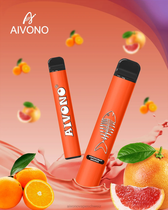 Aivono AIM FISHBONE 600 Grapefruit-Orange - 0640280 Aivono Vape