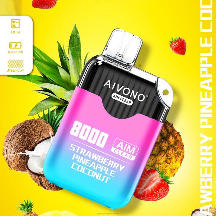 Aivono AIM CLEAR 8000 Erdbeer-Ananas-Kokosnuss - 0640207 Aivono Schweiz