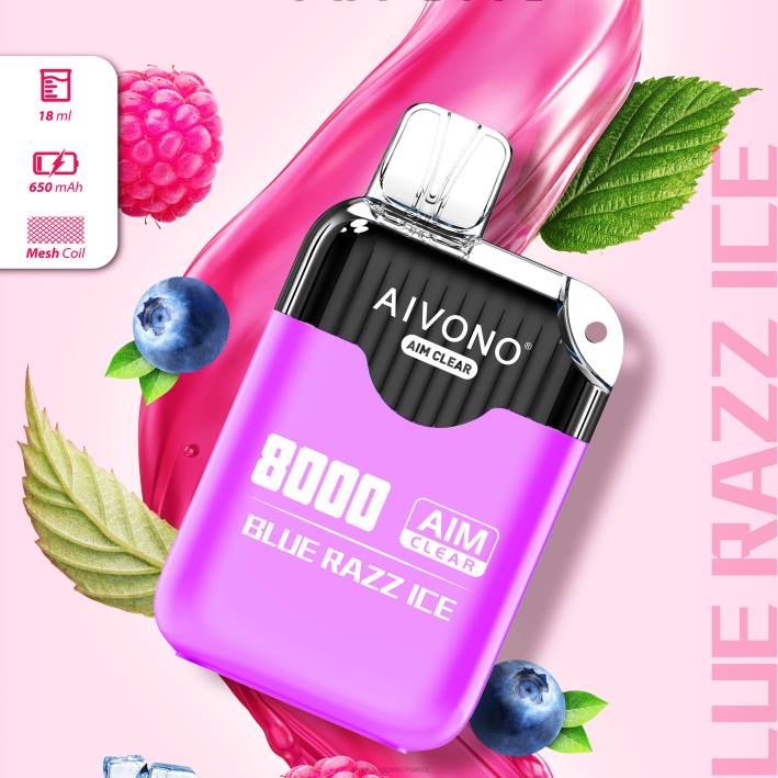 Aivono AIM CLEAR 8000 blaues Razz-Eis - 0640202 Aivono Vape