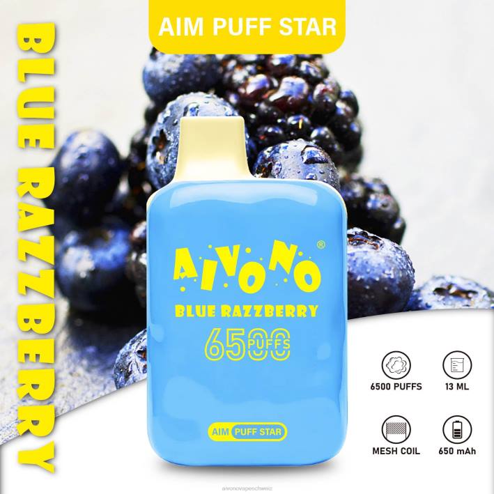 Aivono AIM PUFF STAR 6500 blaue Himbeere - 0640292 Aivono Vape