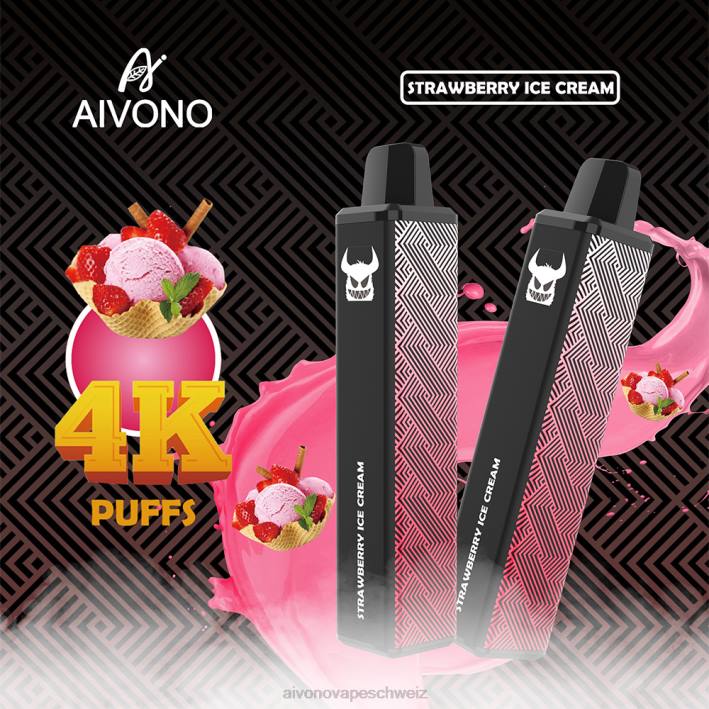 Aivono AIM FREAK 4000 Erdbeereis - 0640263 Aivono Vape Schweiz