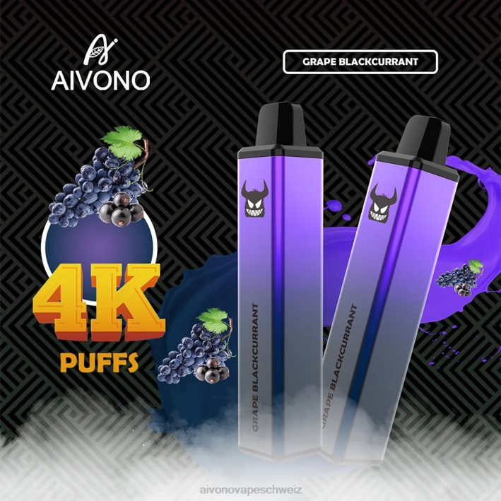 Aivono AIM FREAK 4000 Traube schwarze Johannisbeere - 0640259 Aivono Vape