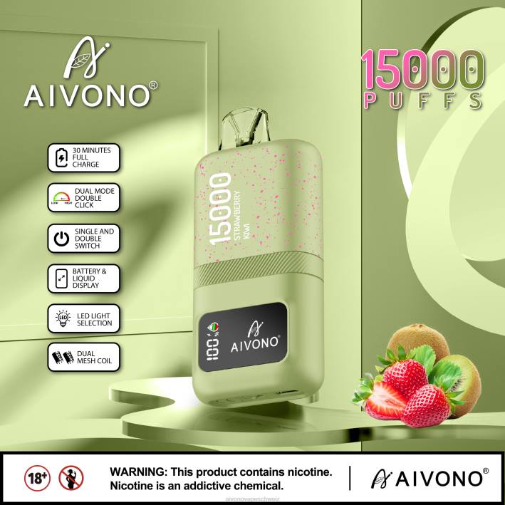 Aivono AIM magic 15000 Erdbeer-Kiwi - 064063 Aivono Schweiz