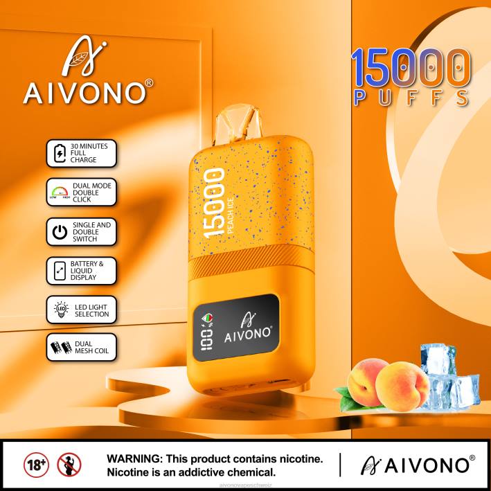 Aivono AIM magic 15000 Pfirsicheis - 064059 Aivono Vape Schweiz