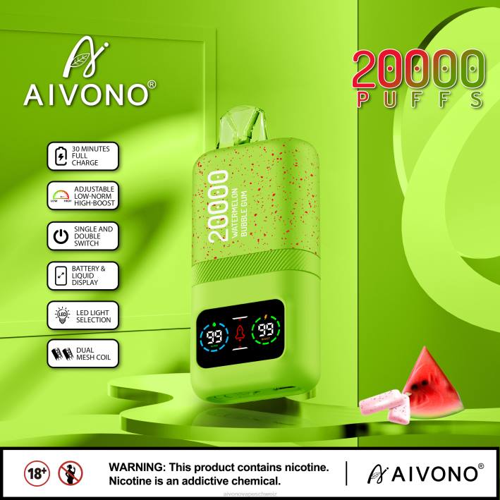 Aivono AIM magic 20000 Wassermelonen-Kaugummi - 064082 Aivono Vape