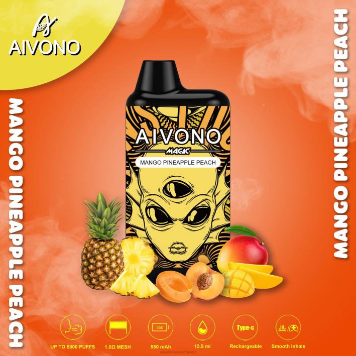 Aivono AIM MAGIC 5800 Mundbox-Zigarette Mango-Ananas-Pfirsich - 064088 Aivono Vape